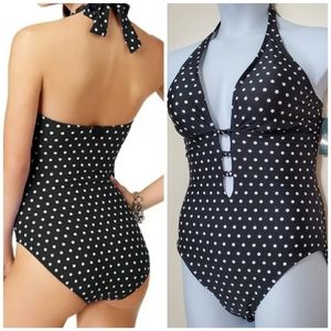 Lauren Ralph Lauren polka dot one piece swimsuit